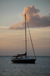Sail boat on the water
